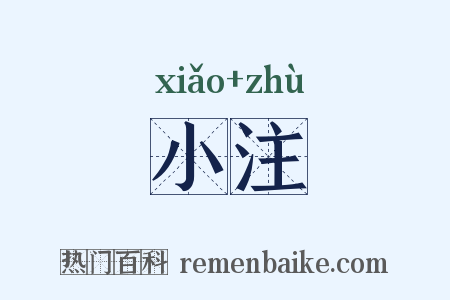 小注是什么意思的图片